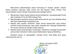 Dewan Pers Serukan Media Tetap Profesional dalam Liput Unjuk Rasa Jakarta