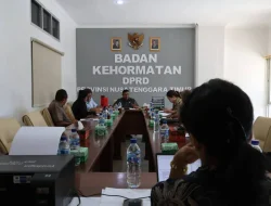DPRD NTT Finalisasi Rancangan Peraturan Kode Etik dan Tata Beracara Badan Kehormatan