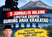 Lima Jurnalis Dikabarkan Hilang Saat Liput Erupsi Anak Krakatau