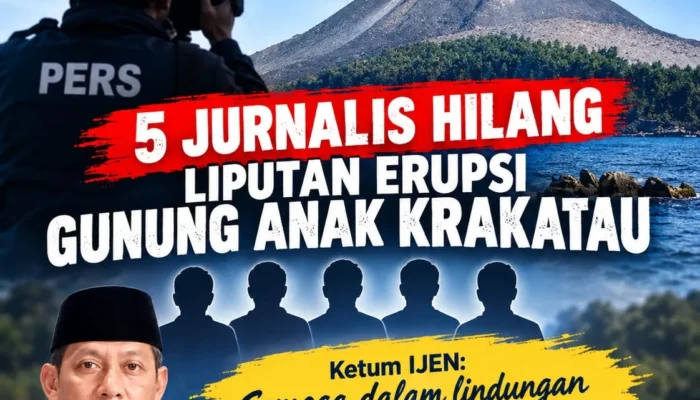 Lima Jurnalis Dikabarkan Hilang Saat Liput Erupsi Anak Krakatau