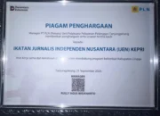 Penghargaan PLN Menyulut Semangat Jurnalis IJEN Kepri